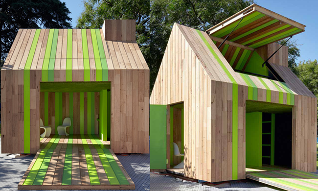A designer cubby house in a kid friendly backyard - Kid Friendly Backyard Ideas